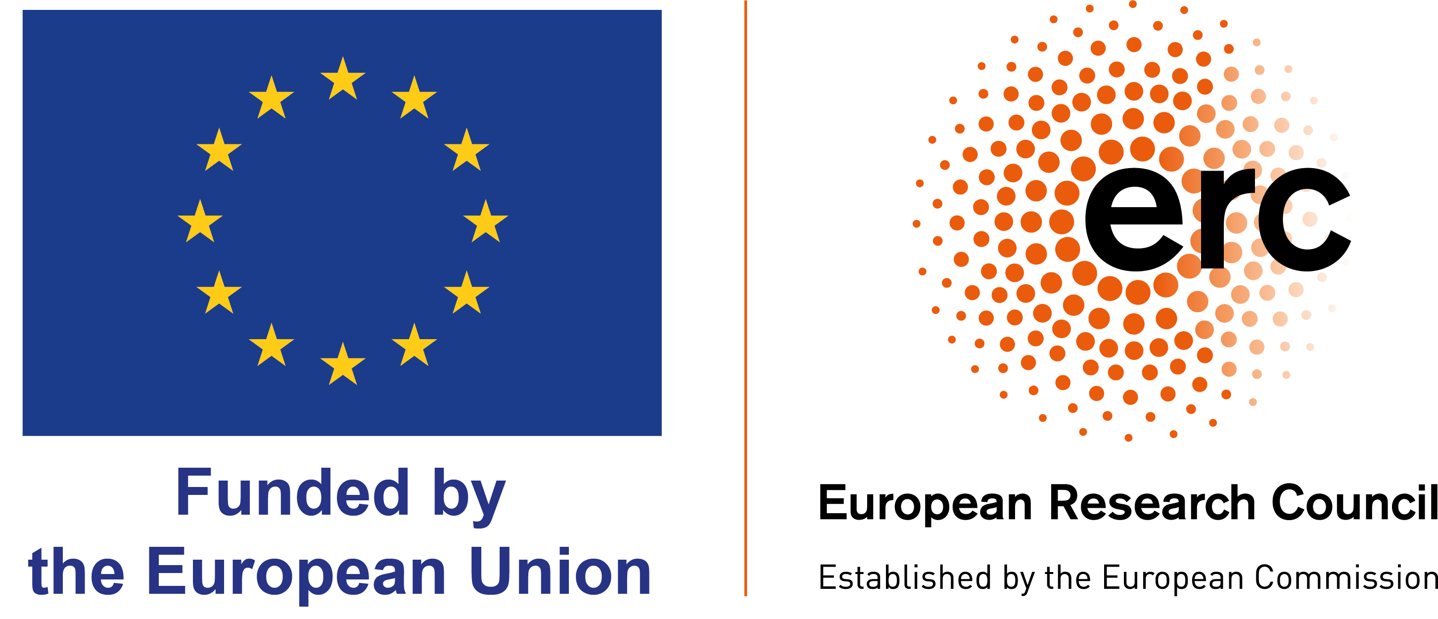 European Union flag and European Research Council logo